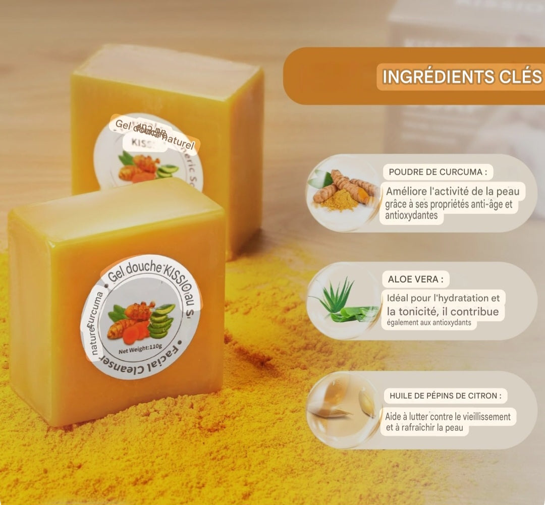 Savon Miracle au Curcuma – Pour une Peau Nette et Lumineuse